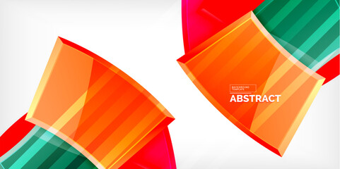 Vector abstract color geometric shapes. Illustration For Wallpaper, Banner, Background, Card, Book Illustration, landing page