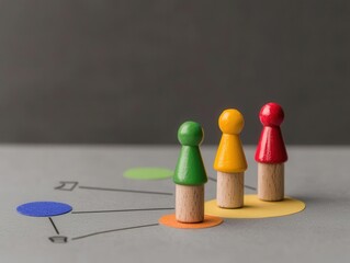 Obraz premium Strategic planning using a roadmap to visualize long-term strategies and milestones, strategic planning, strategic roadmap