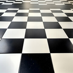 black and white chessboard