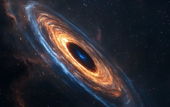 Stunning cosmic galaxy with swirling nebula