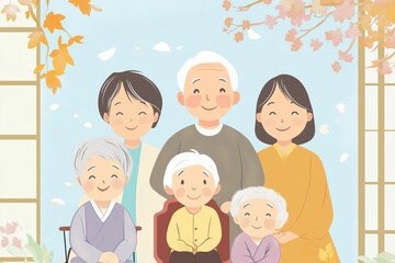Elderly Retirement Concept Illustration with Senior Person
