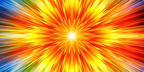 Radiant explosion of fiery yellow and red colors.