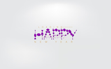The phrase Happy New Year elegantly presented on a white background, representing hope and new opportunities