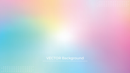 Smooth and blurry colorful gradient mesh background. Modern bright rainbow colors. Easy editable soft colored vector banner template. Premium quality © GraphiStock