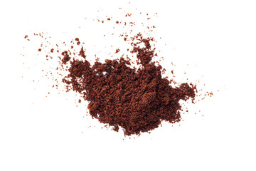 Isolated coffee powder.
