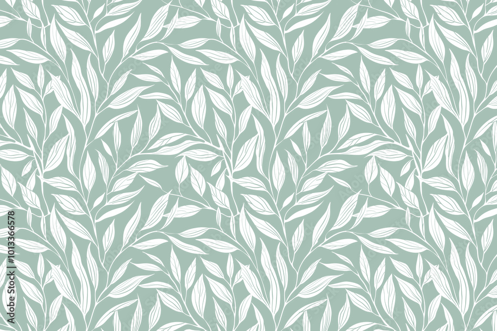 Poster toile pattern tapestry. linocut print. monochrome botanical pattern background. created with generat