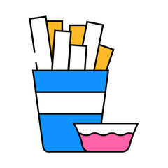 churros spain snack line icon vector. churros spain snack sign. isolated symbol illustration