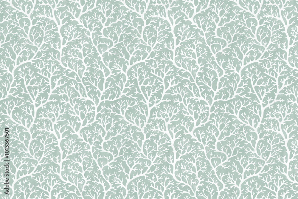 Poster toile pattern tapestry. linocut print. monochrome coral pattern background. created with generative 