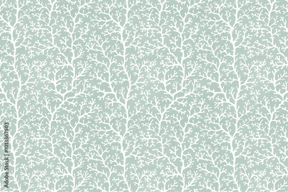 Poster toile pattern tapestry. linocut print. monochrome coral pattern background. created with generative 