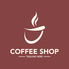 Coffee shop logo vector