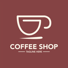 Coffee shop logo vector