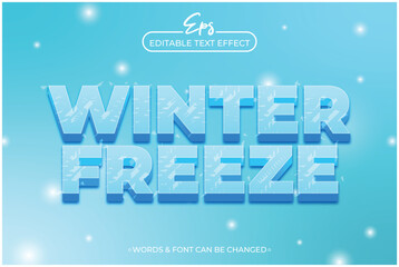 a blue card with the words winter freeze on it.