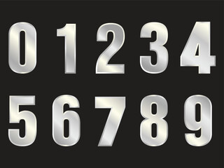 silver number set