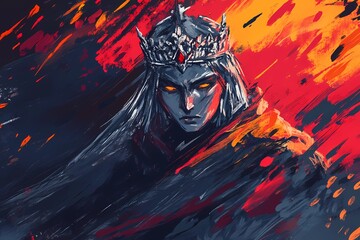 Elegant royalty queen background with crown designs and detailed elements, perfect for creating noble atmospheres and high-class visual aesthetics.