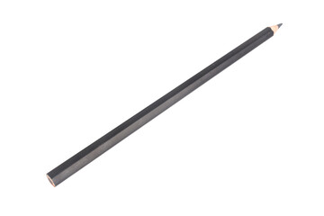 Colored pencil black one isolated on white background