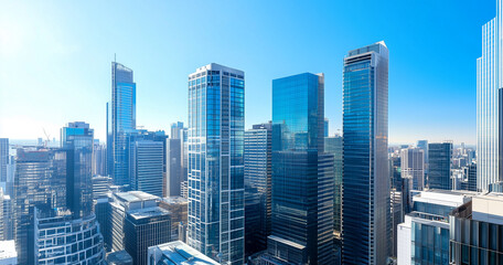 Obraz premium Office Skyscrapers in the City Financial and Business District