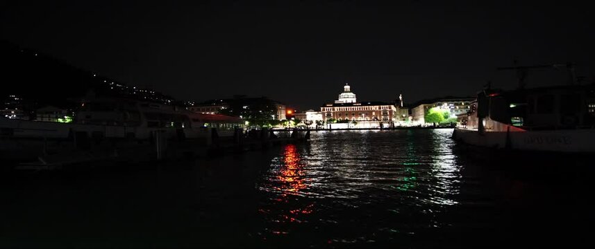 Night landscape on Lake Como - Anamorphic lens.