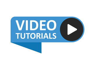 Play video tutorials icon in flat style. Education software vector illustration on isolated background. Webinar training sign business concept.