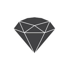 Diamond gemstone icon in flat style. Jewelry gem vector illustration on isolated background. Luxury brilliant sign business concept.