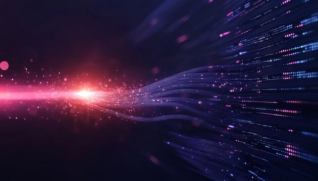 Dynamic colorful light bursts on abstract background.