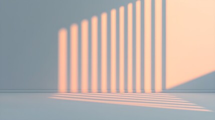 Obraz premium Soft shadows creating patterns on a minimalist wall