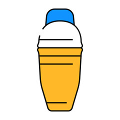 cocktail shaker bartender line icon vector. cocktail shaker bartender sign. isolated symbol illustration