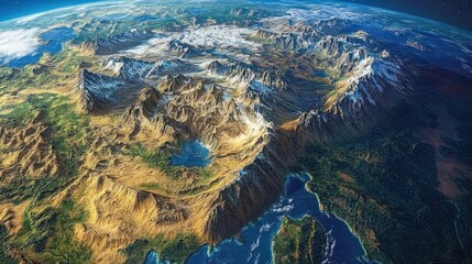 Continental evolution from Pangaea to today, driven by tectonic forces over millions of years