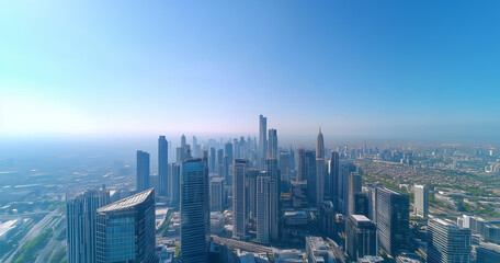 Naklejka premium Office Skyscrapers in the City Financial and Business District