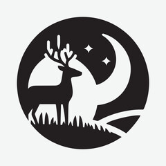 Deer logo  deer icon  deer head  vector Collection of black deer icons.Logo of deer.Deer simple icon.Reindeer vector symbols.Set of deers.