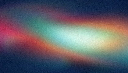 Glowing blue orange red color grainy gradient backdrop design, summer poster design. Vibrant colorful noisy gradient glow, shine, bright, spotlight banner, poster and header
