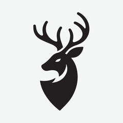 Deer logo  deer icon  deer head  vector Collection of black deer icons.Logo of deer.Deer simple icon.Reindeer vector symbols.Set of deers.