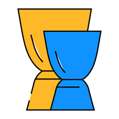 jiggers bartender line icon vector. jiggers bartender sign. isolated symbol illustration