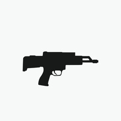 machine gun isolated on white background