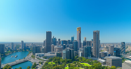 Fototapeta premium Office Skyscrapers in the City Financial and Business District