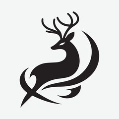 Deer logo  deer icon  deer head  vector Collection of black deer icons.Logo of deer.Deer simple icon.Reindeer vector symbols.Set of deers.