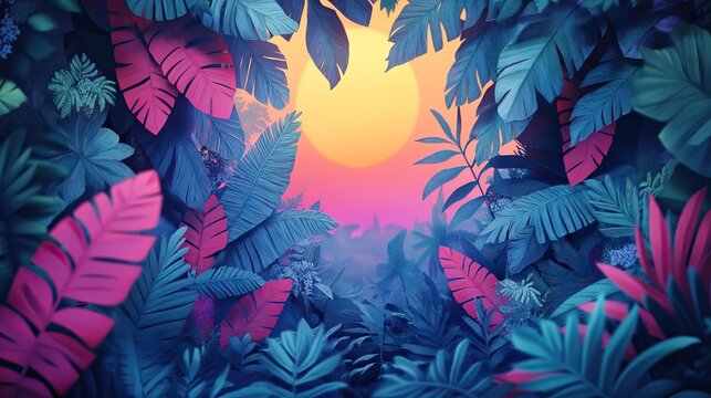 A scenic view featuring lush greenery and tranquil surroundings Serene natural landscape with vibrant foliage and peaceful ambiance