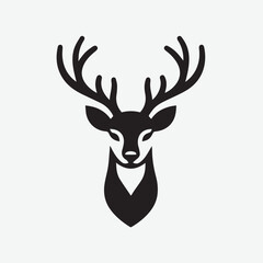 Deer logo  deer icon  deer head  vector Collection of black deer icons.Logo of deer.Deer simple icon.Reindeer vector symbols.Set of deers.