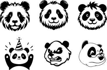 Panda Vector Stock Illustrations.