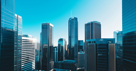 Obraz premium Office Skyscrapers in the City Financial and Business District