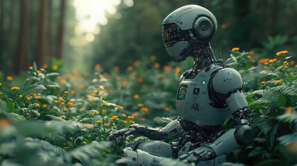 AI-Driven Robots Optimizing Organic Drug Farming in Action with Copy Space