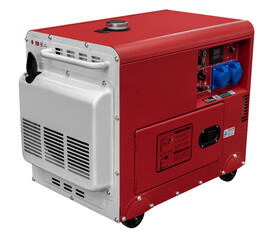 Small red diesel generator