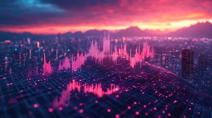 Obraz premium AI-Driven Profits Chart with Upward Trend for Business Growth Analysis