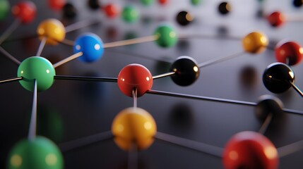 Colorful molecular structure model