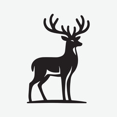 Deer logo  deer icon  deer head  vector Collection of black deer icons.Logo of deer.Deer simple icon.Reindeer vector symbols.Set of deers.