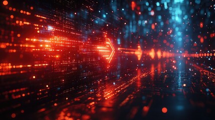 Obraz premium Business Target Board with AI-Driven Arrows for Strategic Planning and Growth