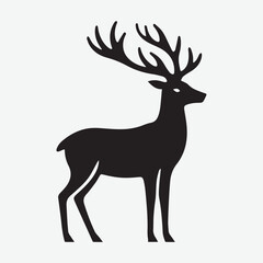 Deer logo  deer icon  deer head  vector Collection of black deer icons.Logo of deer.Deer simple icon.Reindeer vector symbols.Set of deers.
