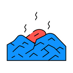 landfill gas biogas line icon vector. landfill gas biogas sign. isolated symbol illustration