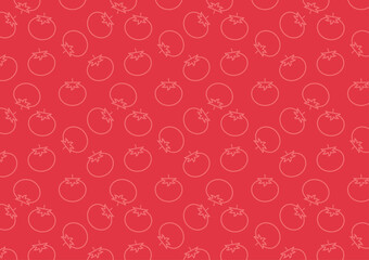 Tomato doodle pattern. wallpaper. tomato symbol. sign. background.