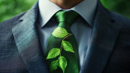 Eco Friendly Corporate Leader Embracing Sustainability in Business Environment
