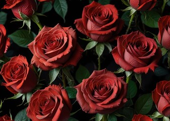 Obraz premium a red rose on a black background